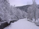 pista da fondo della marcialonga dopo la nevicata